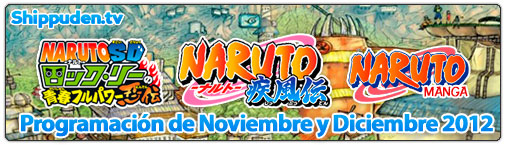 Programacion de Naruto Shippuden Noviembre 2012